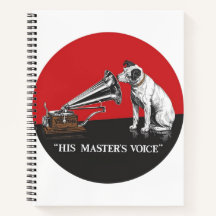 Zijn Master's Voice Rood & Zwart Vintage