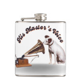 Zijn Master's Voice Vinyl Wrapped Kolf Heupfles (Voorkant)
