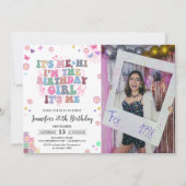 Zijn me, Hi Groovy Disco Eras Verjaardagsfeestfoto Kaart (Voorkant)