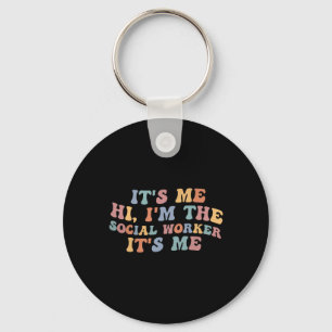 Zijn me Hi In de Sociale Arbeider Retro Teacher Te Sleutelhanger