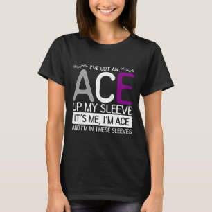 Zijn me im ace en im in deze Sleeves aseksualiteit T-shirt