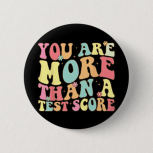 Zijn meer dan een test score Groovy leraar test da Ronde Button 5,7 Cm