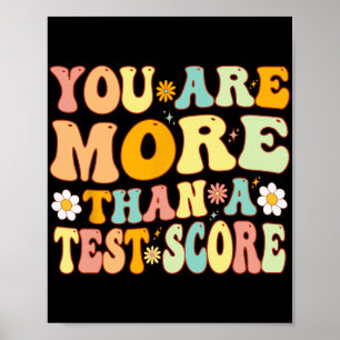 Zijn meer dan een test score Groovy leraar testen Poster