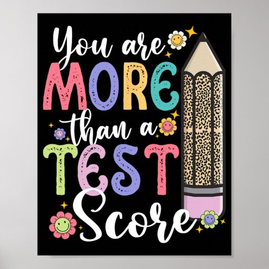Zijn meer dan een test score leraar testdag poster (Voorkant)