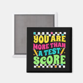 zijn meer dan een test score test dag leraar teste magneet (Voorkant / Achterkant)