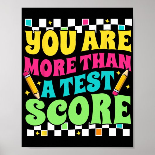 zijn meer dan een test score test dag leraar teste poster (Voorkant)