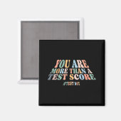 zijn meer dan een testscore. Groovy Test Day Teach Magneet (Voorkant / Achterkant)