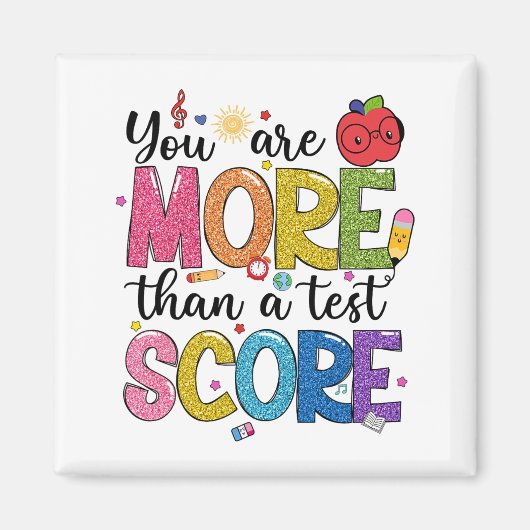 zijn meer dan een testscore testdag start testen magneet (Voorkant)