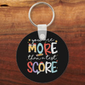 zijn meer dan een testscore testdag start testen sleutelhanger (Voorkant)