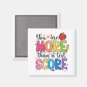 zijn meer dan een testscore testdag testen leraar magneet (Voorkant / Achterkant)