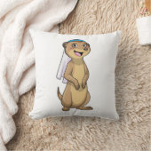 Zijn Meerkat als Bruid met Sluier Kussen (Deken)