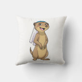 Zijn Meerkat als Bruid met Sluier Kussen (Achterkant)