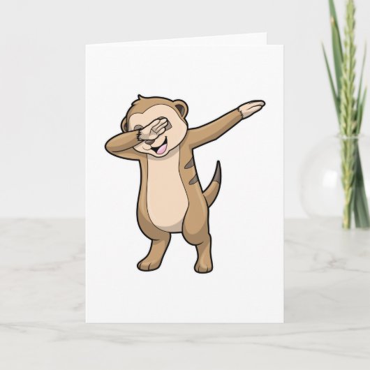 Zijn meerkat als Hip Hop Dans Dab Kaart (Voorkant)