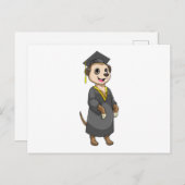 Zijn meerkat als student met diploma briefkaart (Voorkant / Achterkant)