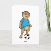 Zijn meerkat als Voetballer met Voetbal Kaart (Achterkant)