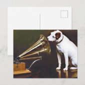 Zijn meester Nipper The Dog Briefkaart (Voorkant / Achterkant)