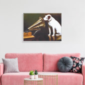 Zijn meester Nipper The Dog Canvas Afdruk (Insitu (Woonkamer))