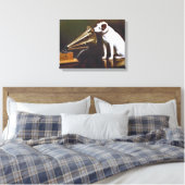 Zijn meester Nipper The Dog Canvas Afdruk (Insitu (Slaapkamer))