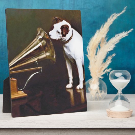 Zijn meester Nipper The Dog Fotoplaat (Zijkant)