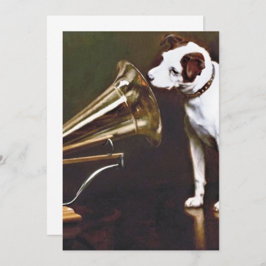 Zijn meester Nipper The Dog Kaart (Voorkant / Achterkant)