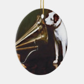 Zijn meester Nipper The Dog Keramisch Ornament (Rechts)