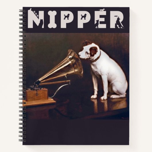 Zijn meester Nipper The Dog Notitieboek (Voorkant)