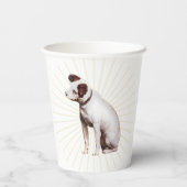 Zijn meester Nipper The Dog Papieren Bekers (Achterkant)