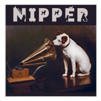 Zijn meester Nipper The Dog