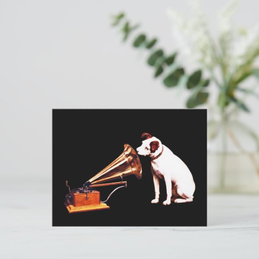 Zijn meesterstem, Francis Barraud Briefkaart (Staand voorkant)