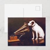 Zijn meesterstem, Francis Barraud Briefkaart (Voorkant / Achterkant)