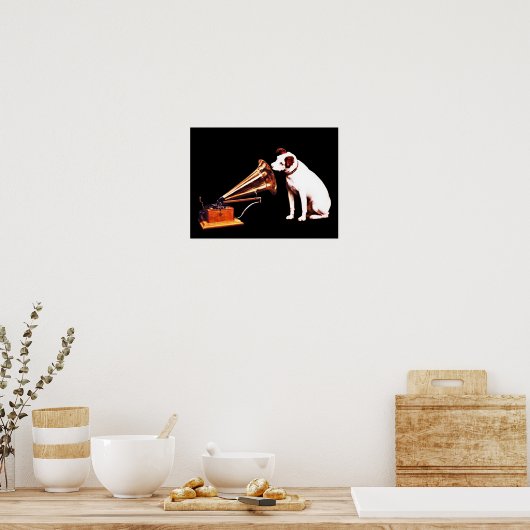 Zijn meesterstem, Francis Barraud Poster (Keuken)