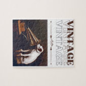 Zijn meesterstem  gestapeld legpuzzel (Horizontaal)