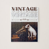 Zijn meesterstem  gestapeld legpuzzel (Verticaal)