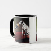 Zijn meesterstem  kleur mok (Voorkant links)