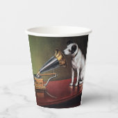 Zijn meesterstem  kleur papieren bekers (Voorkant)