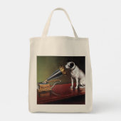 Zijn meesterstem  kleur tote bag (Achterkant)