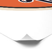 Zijn meesterstem Oranje Vintage Perfect Poster (Hoek)