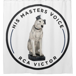 Zijn meesterstem RCA Victor Douchegordijn