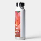 Zijn meisje roze roze liefde geïsoleerde waterfles (Links)