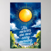 Zijn Mercies Boho Christelijke Nursery Wall Art Pr Poster (Voorkant)