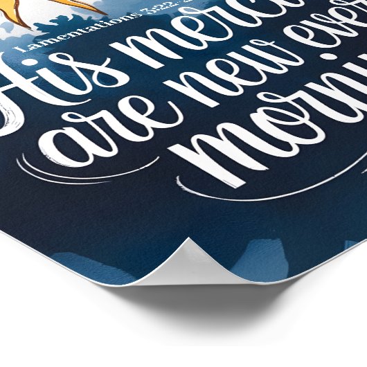 Zijn Mercies Christelijke Wall Art Print (Hoek)