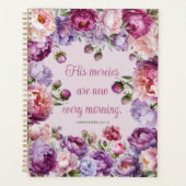 Zijn Mercies Waterverf Bloemenbijbel Verse Planner (Voorkant)