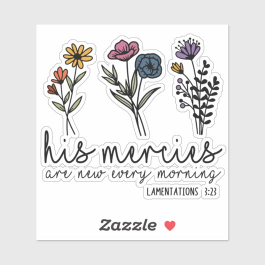 Zijn Merkels zijn nieuwe Christelijke Bijbelbloeme Sticker (Vel)