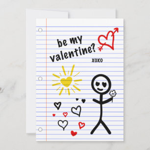zijn mijn papieren schetsen van valentijn notitieb kaart