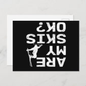 Zijn mijn skis oké, grap van skiër briefkaart (Voorkant / Achterkant)