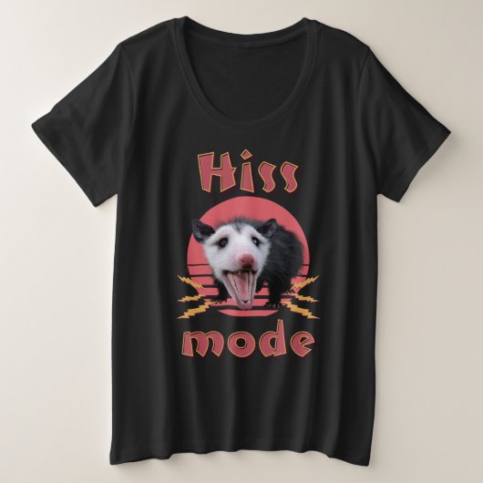 Zijn modus Grappig Opossum Sissen Grote Maat T-shirt (Design voorkant)