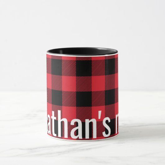 Zijn mok Red Black Buffalo (Midden)