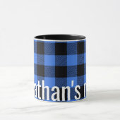 Zijn mok Simple Blue Black Buffalo (Midden)