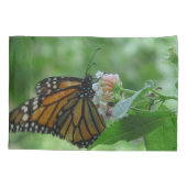 Zijn Monarchvlinder Bloemen Standaard Hoesjes Kussensloop (Achterkant-Links)