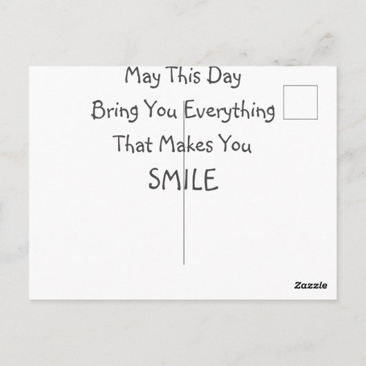 Zijn motorfiets briefkaart (Achterkant)